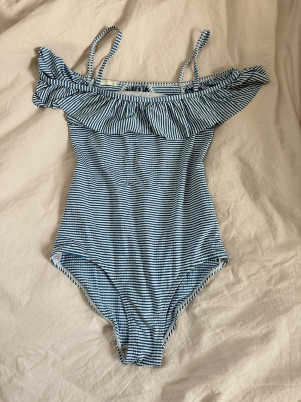 Mango Ruffle striped swimsuit - Picture 6 of 7